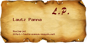 Lautz Panna névjegykártya